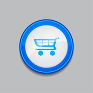 Shopping Circular Vector Blue Web Icon Button N5