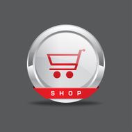 Shopping Cart Round Vector Button Icon N7
