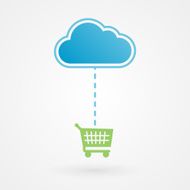 Cloud and shopping cart