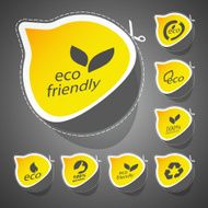 Set of eco friendly signs N5