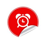 Red sticker clock