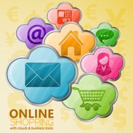 Online Shopping &amp; Cloud Computing Concept N2