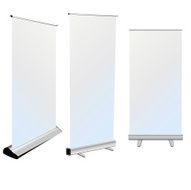 roll up banner on white background