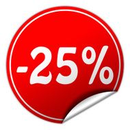 discount round red sticker on white background N2