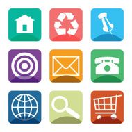 Set of flat web design icons N2