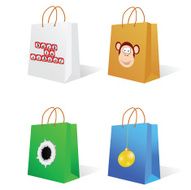 paper bag with an illustration on it