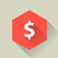 Hexagon dollar button