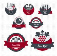 Set of wine labels Vector