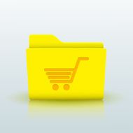 Vector yellow folder on blue background Eps10 N30