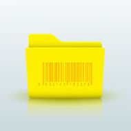 Vector yellow folder on blue background Eps10 N31