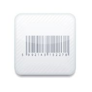 Vector white bar code icon Eps10 Easy to edit