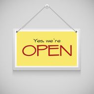 open hanging sign N2