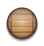 Vector circle wooden app icon N4