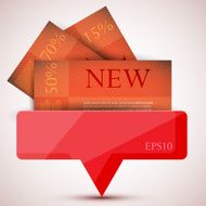 vector orange web element design