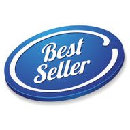 Blue oval best seller button