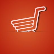 Vector background Orange icon applique Eps10 N10