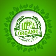 Round eco green stamp vector label N2