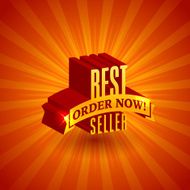 Red 3D vector text of sale discount price offer N43