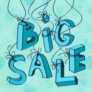 Big winter sale design poster N2