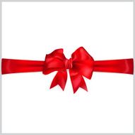 Bow of red ribbon N4