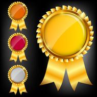 Vector gold sign label template N3