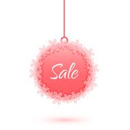 Christmas sale ball with snowflakes