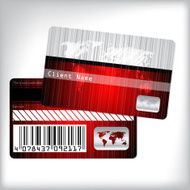 Loyalty card design with striped map