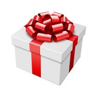 Gift box with red bow N9