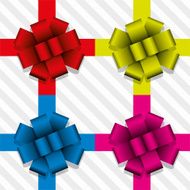 vector gift ribbons with bows N2