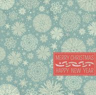 retro christmas background with snowflakes and label for text N2