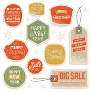 Stickers &amp; Labels for Christmas and New Year N6