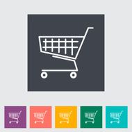 Cart flat single icon N15