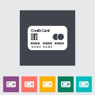 Credit card single flat icon N17