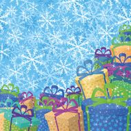 Christmas background with gifts N2
