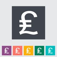 Pound sterling flat icon N3