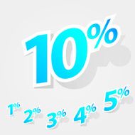 Vector set of labels percent N4