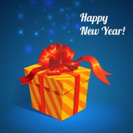 Happy New Year and Merry Christmas greeting card