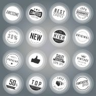 Modern labels set N2