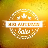 big autumn sales vintage vector poster