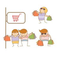 go shopping character set