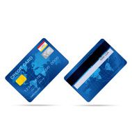 popular blue premium extended business credit card isolated vect