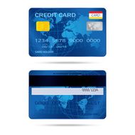 popular blue premium extended business credit card isolated vect N2