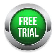 Green round free trial button