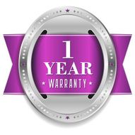 Purple oval two year warranty seal
