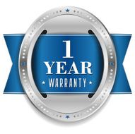 Blue oval two year warranty seal