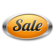 Yellow oval sale button N2