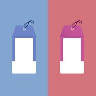 Useful two tone paper tags