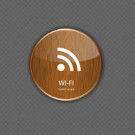 Wi-fi wood application icons