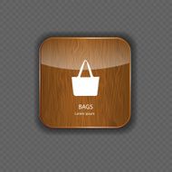 Bags wood application icons N2