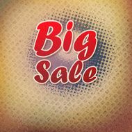 Big sale text on halftone pattern N3